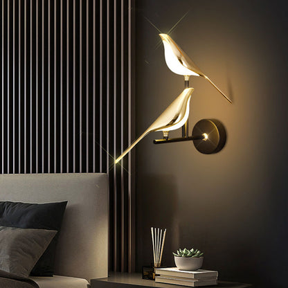 Chrome Raven - Chique design chrome LED wandlamp zilver goud