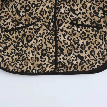 Nely - Oversized damesjack met luipaardprint