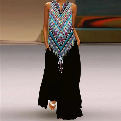 Amandine - Mouwloze maxi zomerjurk voor dames