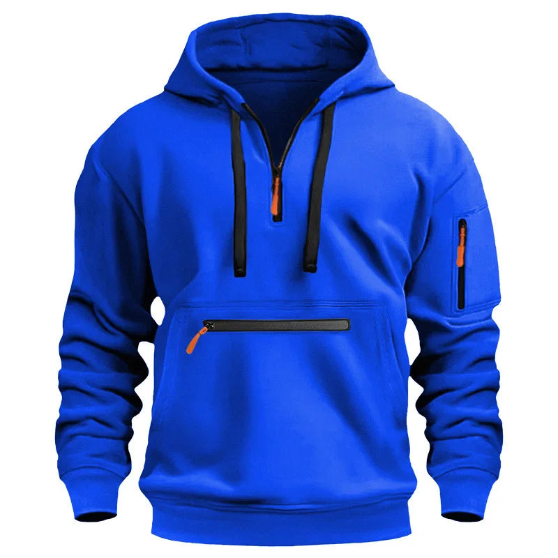 Aeneas - Comfortabele half-zip hoodie voor heren