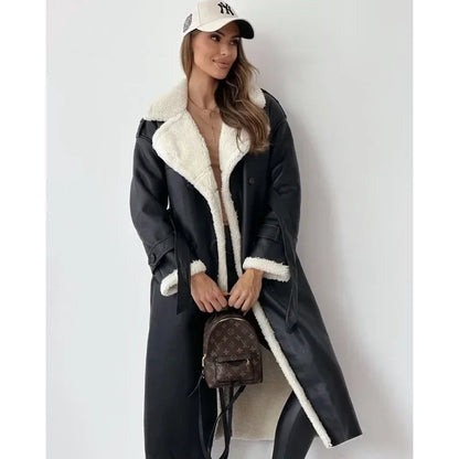 Brena - Luxe jas met fleece voering en oversized kraag