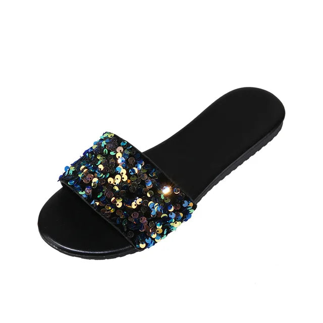 Stella - Elegante strandslipper bling dames