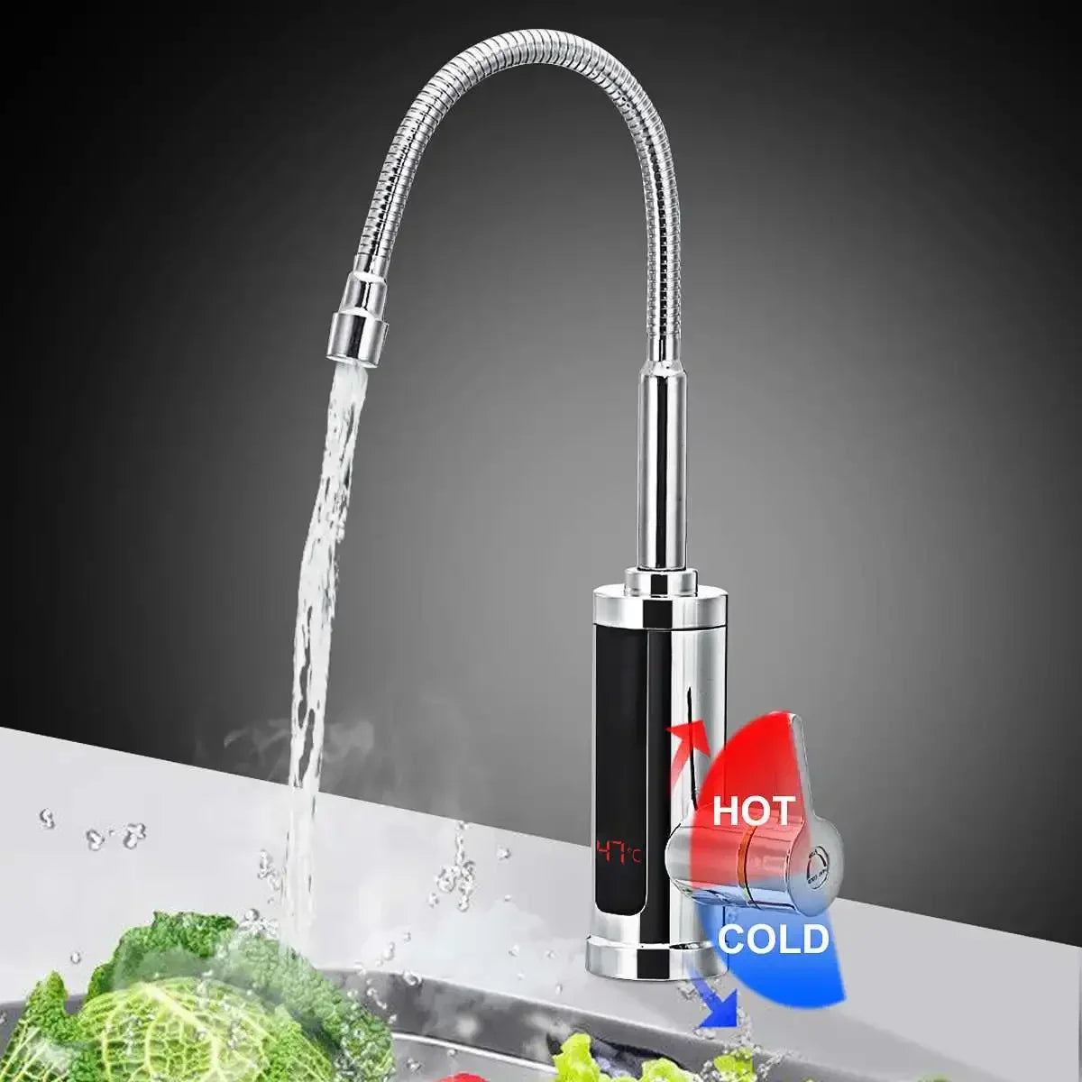 EnergySaVr - 3000W Elektrische Keukenkraan Met Direct Warm Water