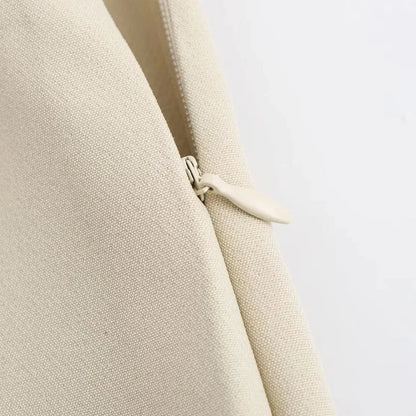 Wenry - Damesbroek met wijde pijpen in beige