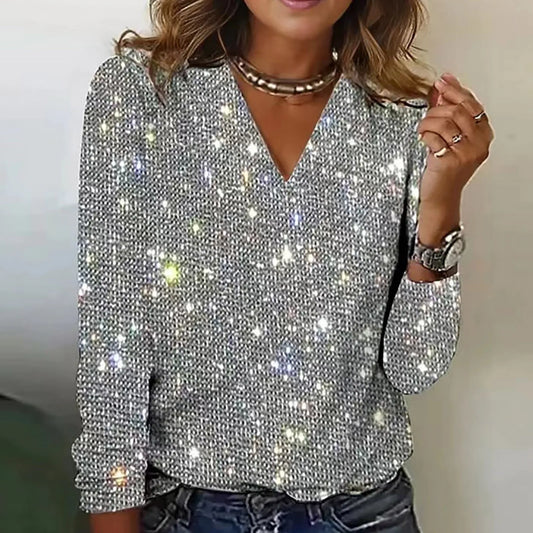 Rowena - Dames top met glinsterend effect