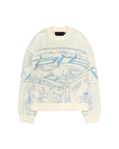 Camellia - Gebreide trui met grafische print voor dames