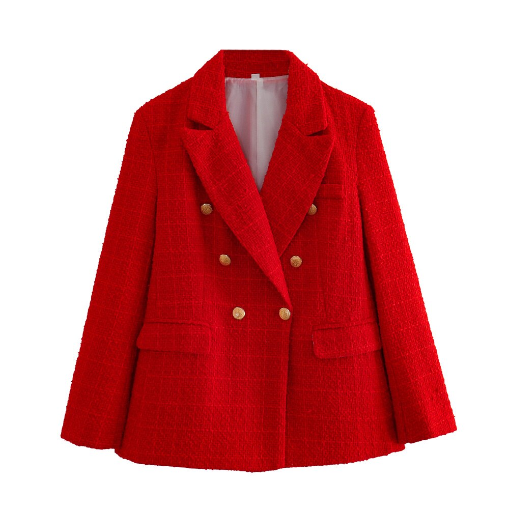 Thaïna - Double-breasted blazer met contrasterende details voor dames