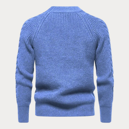 Niko - Gebreide trui met ronde hals voor heren