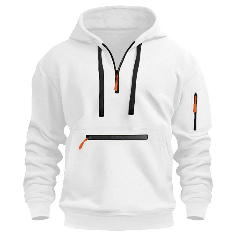 Aeneas - Comfortabele half-zip hoodie voor heren