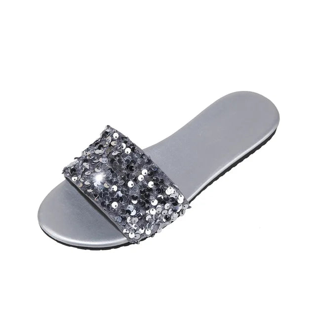 Stella - Elegante strandslipper bling dames