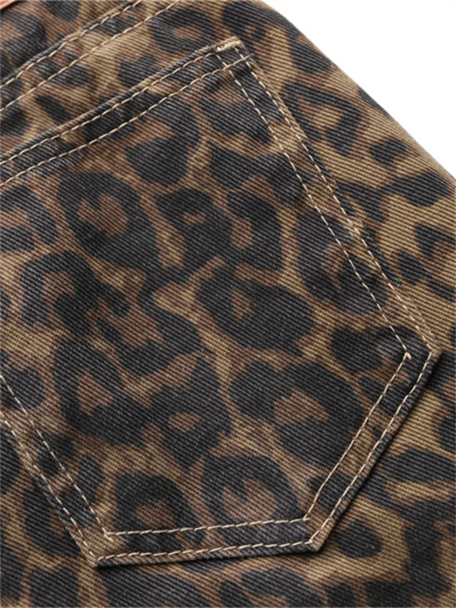 Farra - Dames retro luipaard jeans