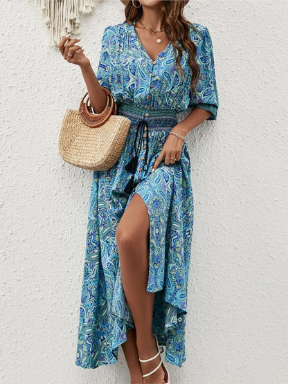 Clarisa – Zomerjurk met v-hals voor dames