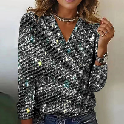 Rowena - Dames top met glinsterend effect