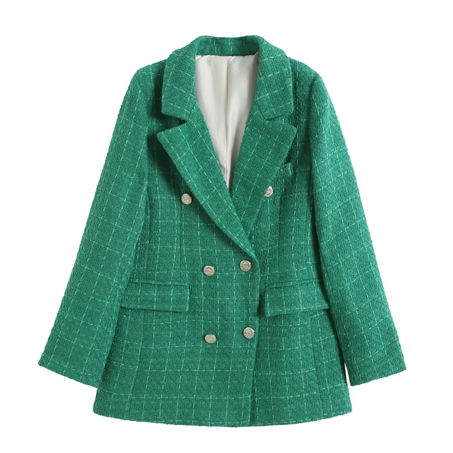 Thaïna - Double-breasted blazer met contrasterende details voor dames