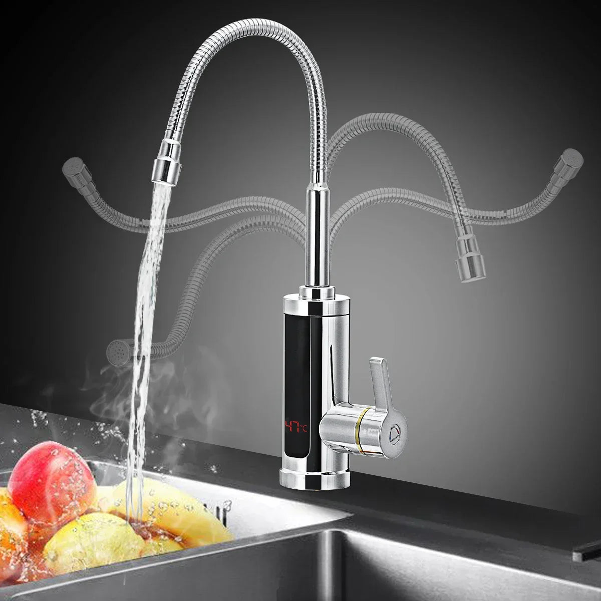 EnergySaVr - 3000W Elektrische Keukenkraan Met Direct Warm Water