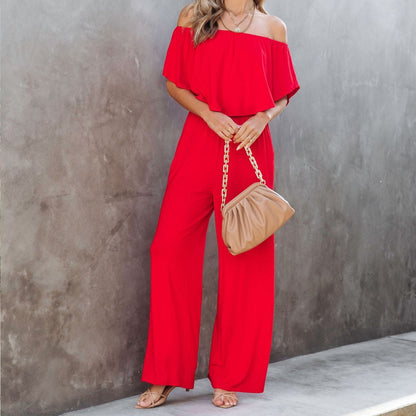 Isabella - Off-shoulder jumpsuit toscaanse stijl