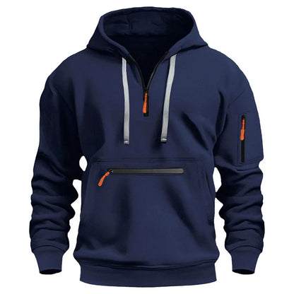 Aeneas - Comfortabele half-zip hoodie voor heren