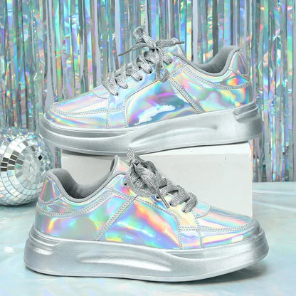 Ruffa - Stijlvolle glitter platform sneakers voor dames