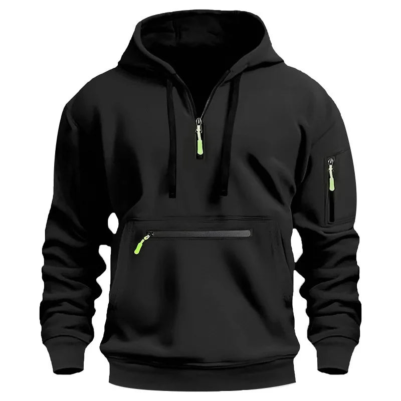 Aeneas - Comfortabele half-zip hoodie voor heren
