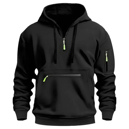 Aeneas - Comfortabele half-zip hoodie voor heren