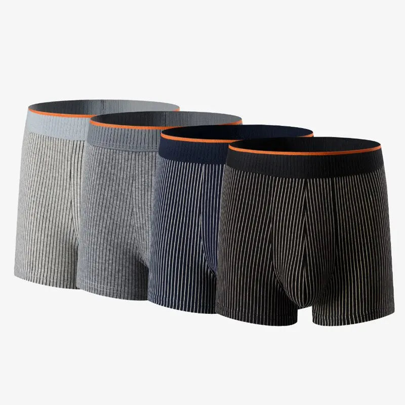 Heren ribgebreide boxershorts met zachte elastische tailleband