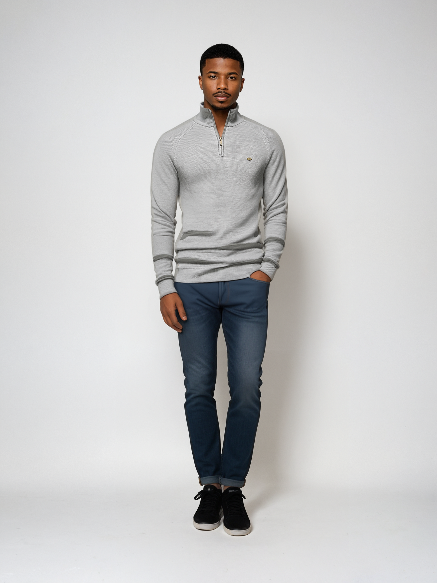 Manny - Casual pullover met rits voor mannen