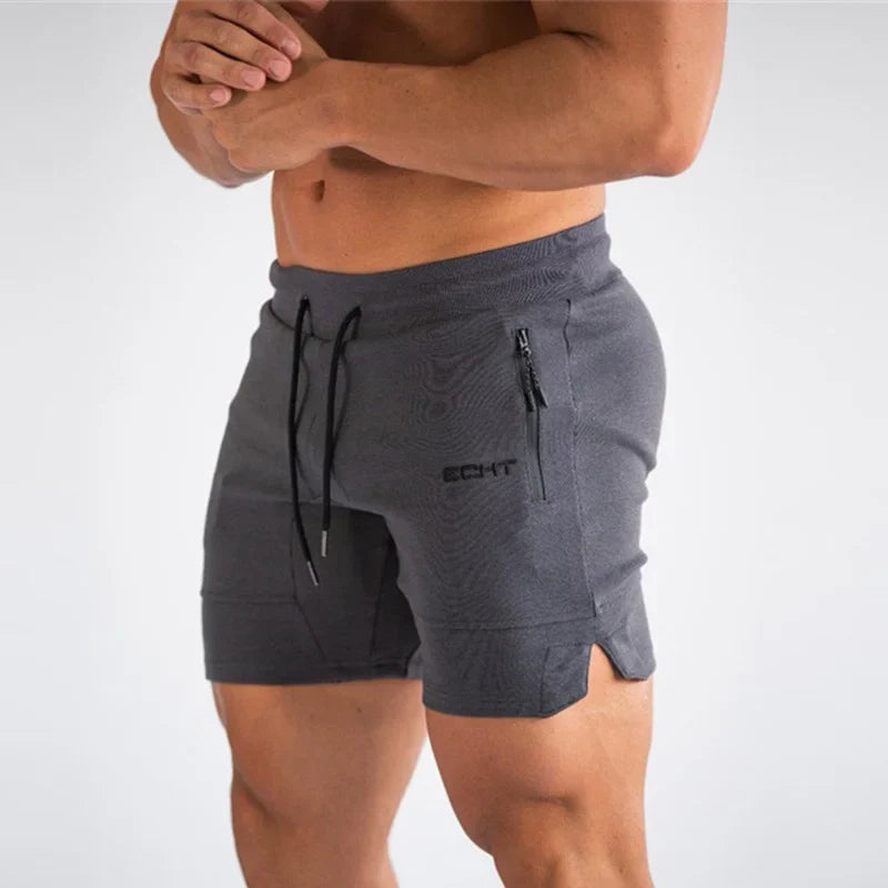 Ugo - Heren sportshort met ritszakken en verstelbaar koord
