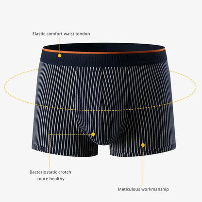 Heren ribgebreide boxershorts met zachte elastische tailleband