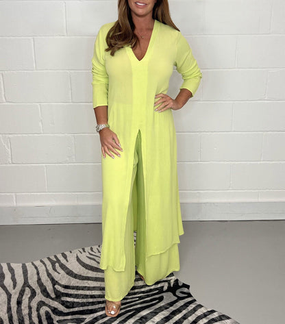 Herleva - Twee-delig damespak met tuniek en rechte broek