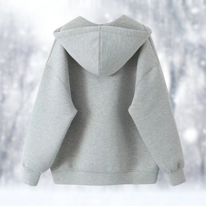 Carazon - Oversized zip-up hoodie met zijzakken