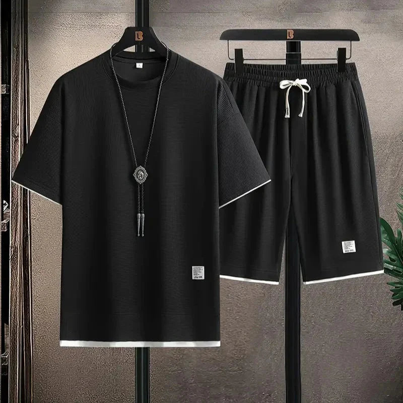 Werner - Heren shortset met relaxte pasvorm en moderne structuur