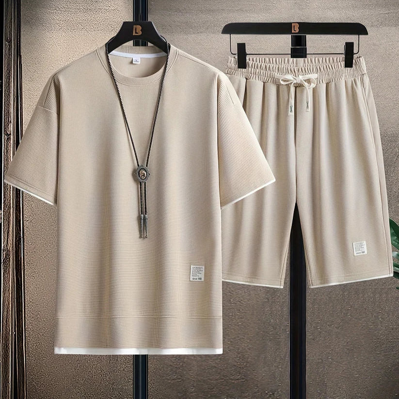 Werner - Heren shortset met relaxte pasvorm en moderne structuur