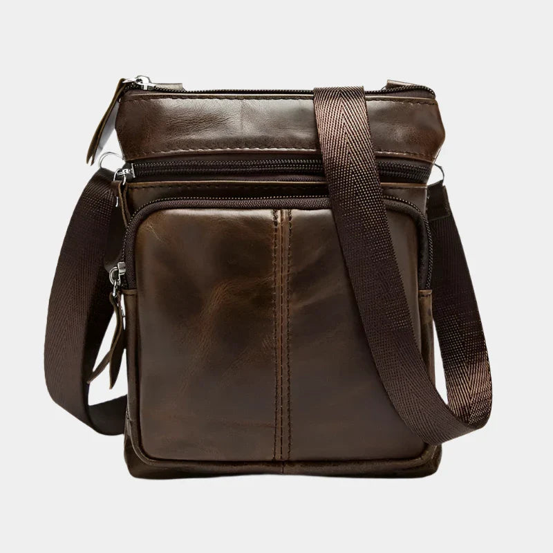 Nikolai - Leren crossbodytas met meerdere compartimenten voor mannen