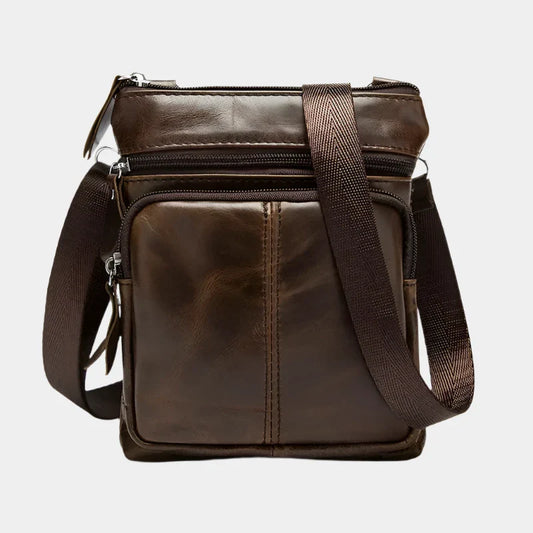 Nikolai - Leren crossbodytas met meerdere compartimenten voor mannen