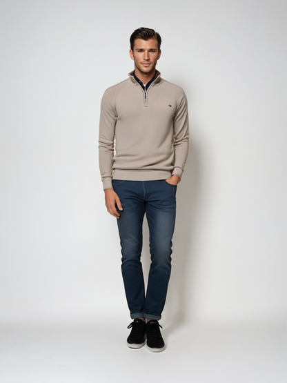Manny - Casual pullover met rits voor mannen