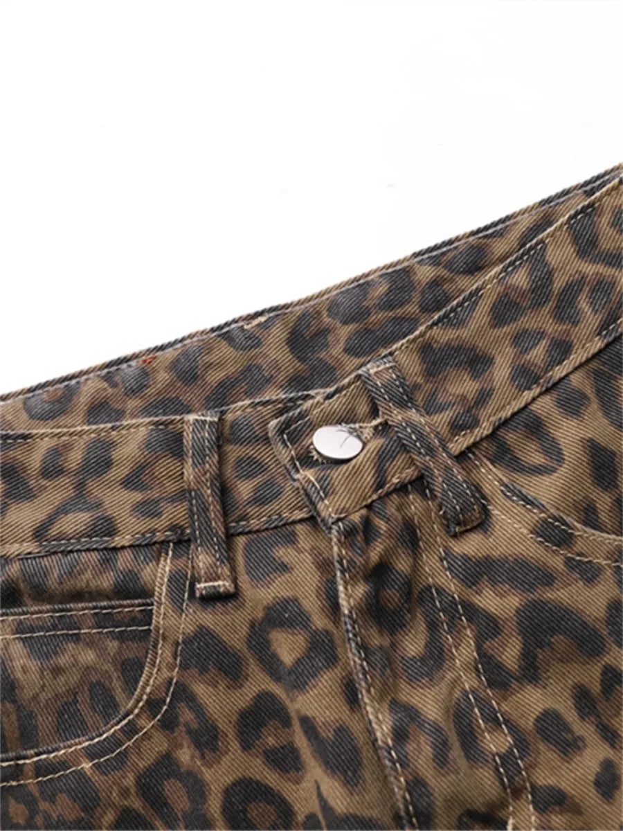 Farra - Dames retro luipaard jeans