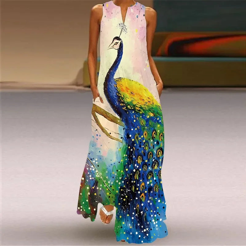 Amandine - Mouwloze maxi zomerjurk voor dames