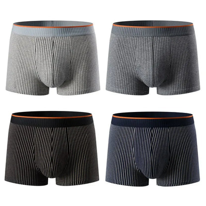 Heren ribgebreide boxershorts met zachte elastische tailleband