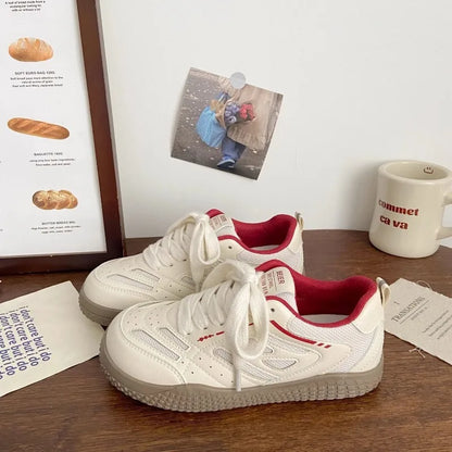 Solea Vintage - Dames retro sneaker met sportieve zool