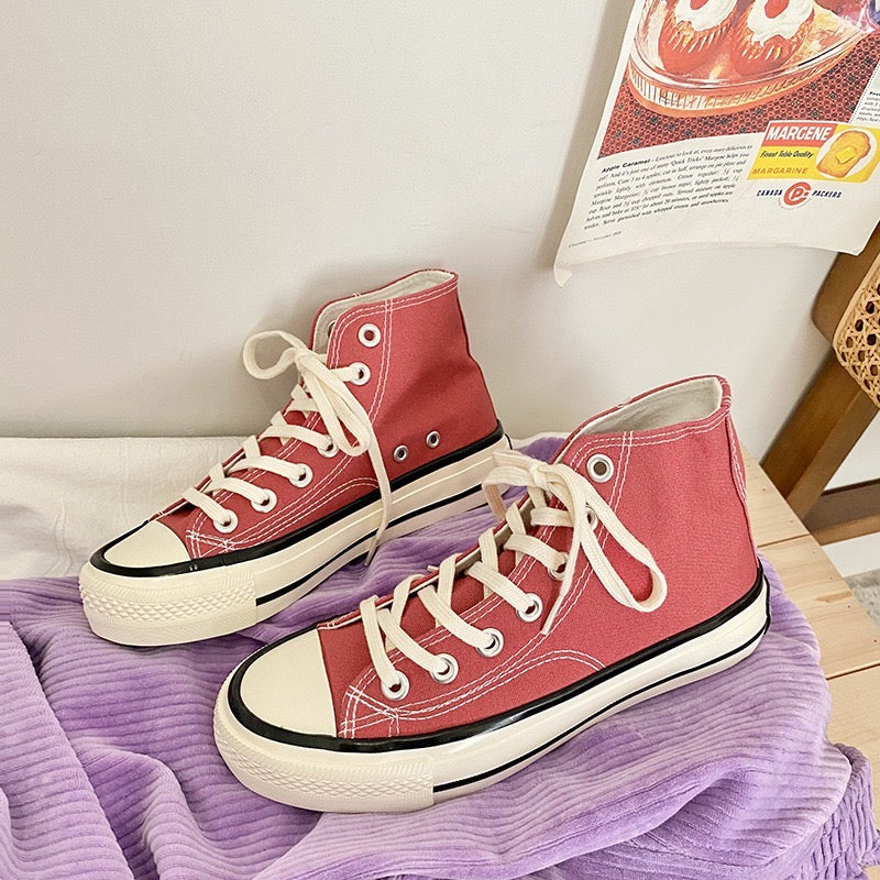 Omarosa - Canvas damessneakers met hoge top
