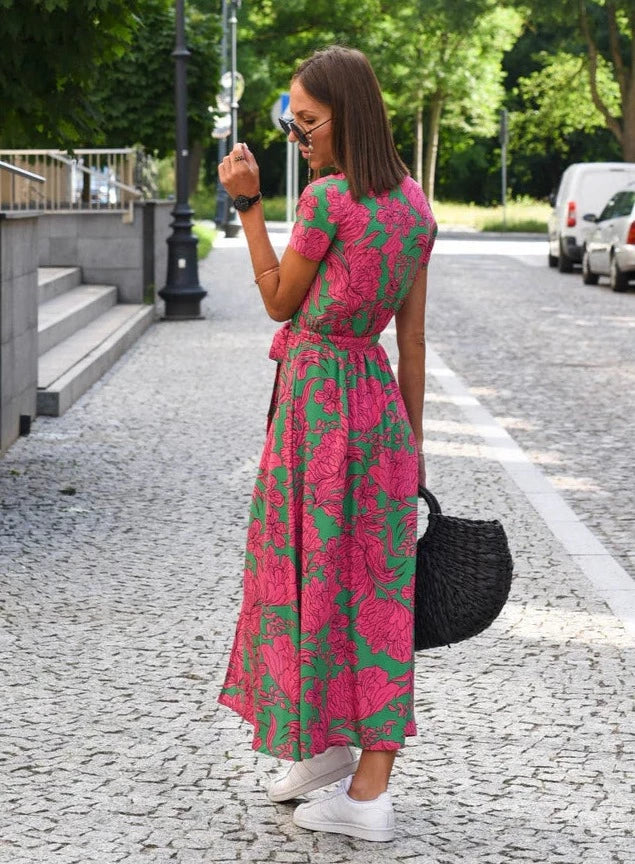 Olivia - Stijlvolle Zomerjurk met Bloemenprint