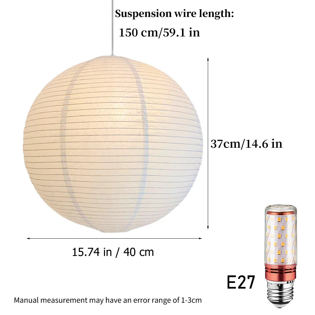 Japanse Moderne Noguchi Hanglamp met LED