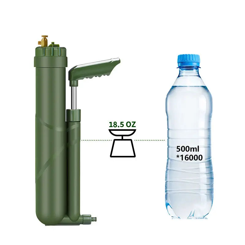 Draagbare handpomp RO waterfilter & purifier – omgekeerde osmose overlevingskit