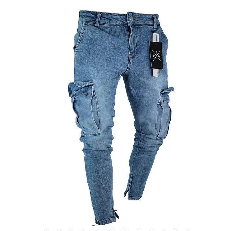 Kenny - Denimbroek met zijzakken