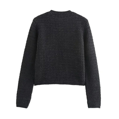 Mikana - Donkergrijs gebreid sweater vest