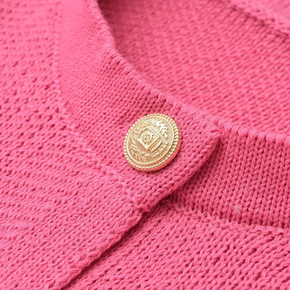 Myrna - Roze chic vest met knoopjes voor dames
