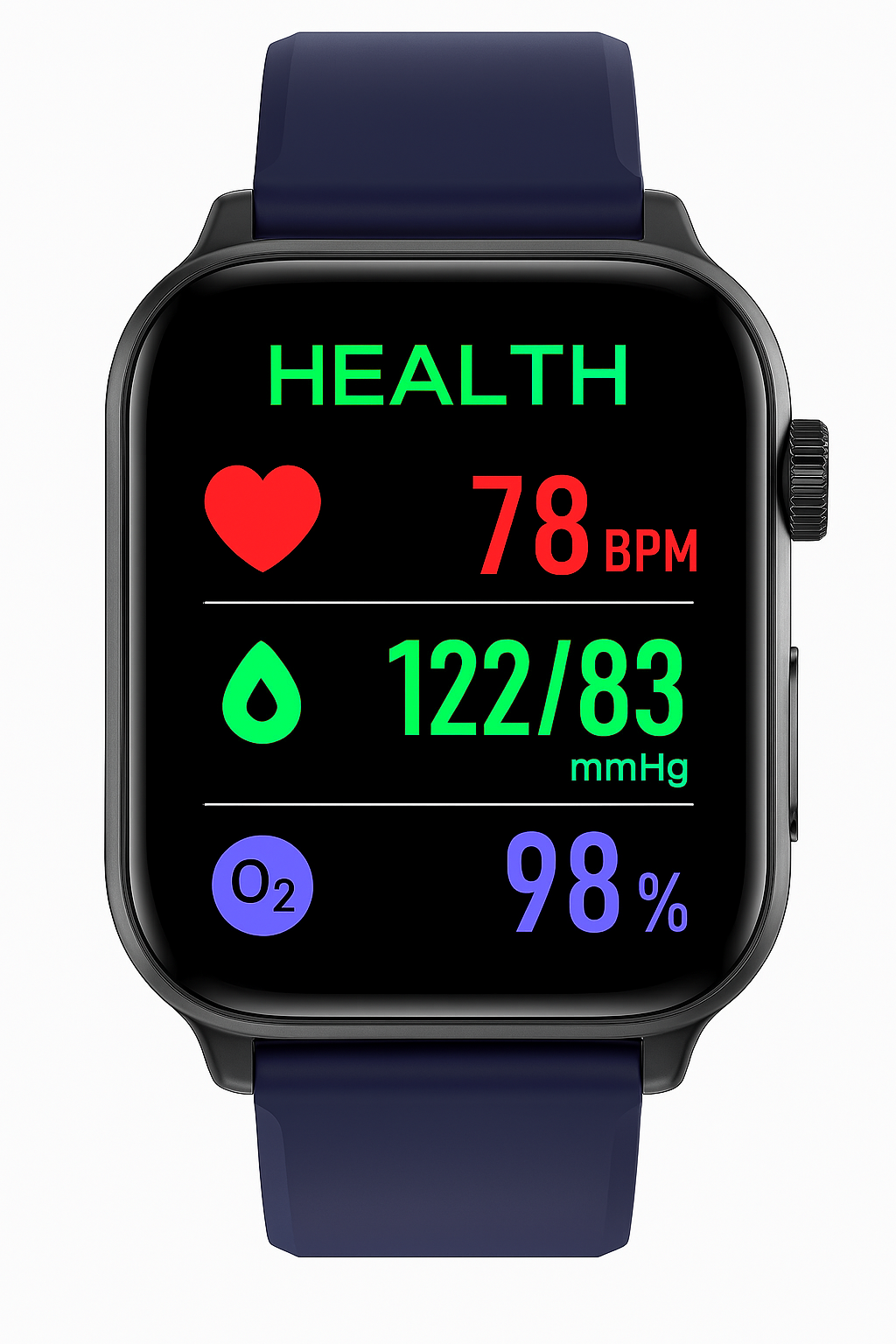 Smartwatch met EKG, Bloeddrukmeting en Gezondheidstracking – Compatibel met iOS en Android