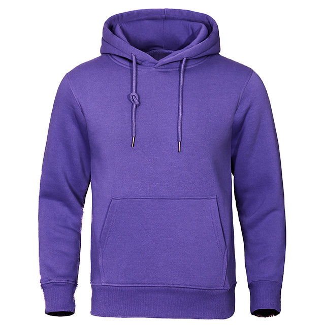 Torvald - Basic fleece hoodie met capuchon voor heren