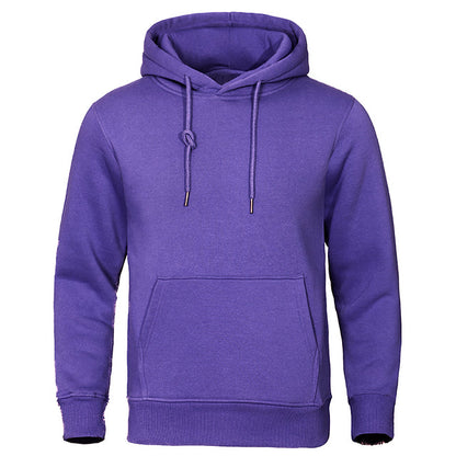 Torvald - Basic fleece hoodie met capuchon voor heren