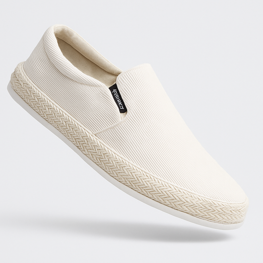 Sportieve stijl zwart wit heren espadrilles